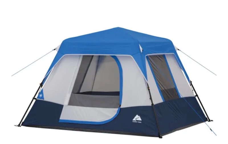 ozark trail 6-person instant cabin tent with led lighted hub