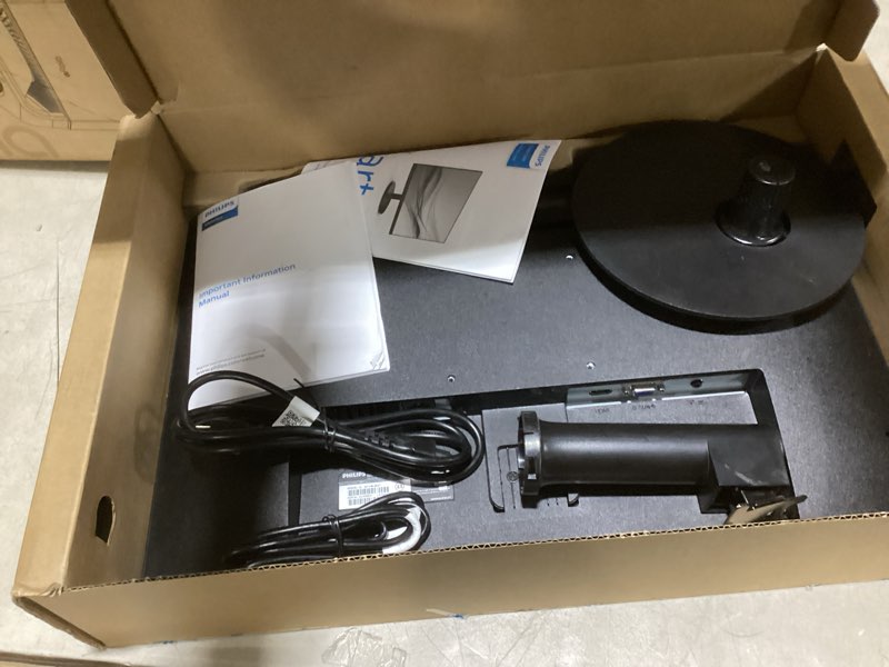 Condition photo showing Good Condition for Philips New 24 inch Frameless Full HD (1920 x 1080) 100Hz Monitor, VESA, HDMI x1, VGA Port x1, Eye Care, 4 Year Advance Replacement Warranty, 241V8LB, Black 24" FHD VA Panel 100Hz