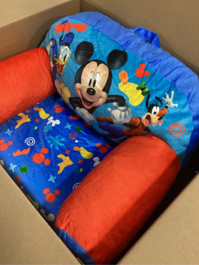 Condition photo showing Good Condition for Delta Children - Mickey Mouse Cozee Buddy Flip-Out Kids Chair, Blue