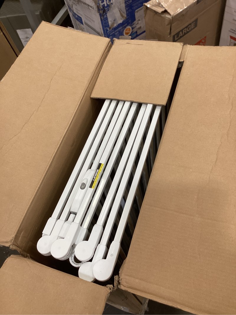 Condition photo showing Good Condition for regalo safety 194-inch super wide baby gate & play yard, 2-in-1 convertible extra wide safety barrier, hardware mounted for toddlers & pets, american designed, american owned, for children 6-24 months 50.5-192"w x 28"h white