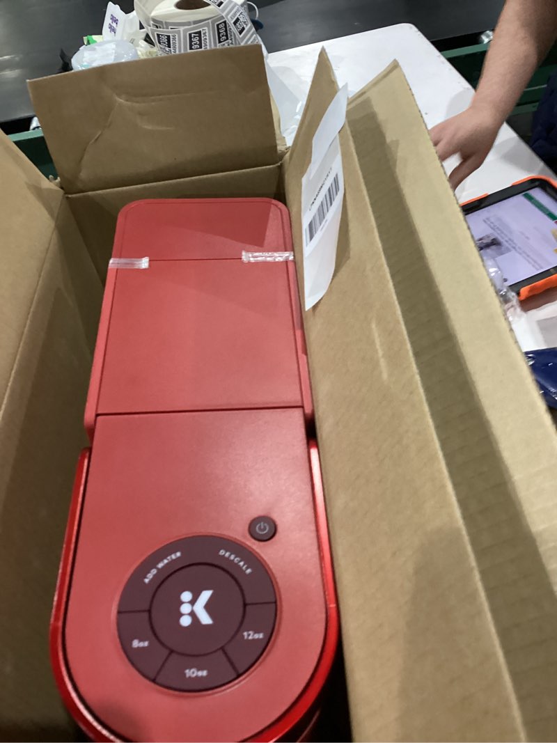 Condition photo showing Good Condition for keurig k- slim single serve k-cup pod coffee maker, with 3 brew sizes, multistream technology, 46oz removable reservoir, scarlet red
