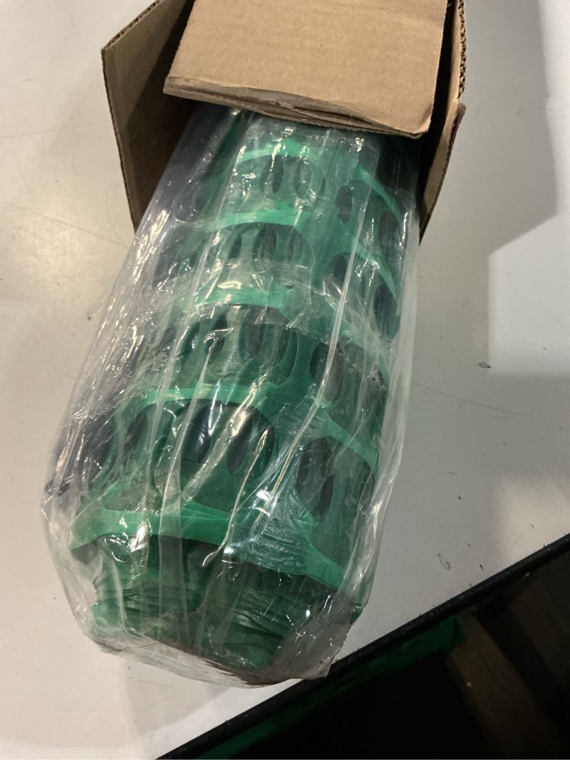 Condition photo showing New/Like New for potatolife plastic mesh fence safety fence, extra strength 4'x50' roll with 100 zip ties, resuable temporary netting for garden fencing, construction, snow fencing, animal barrier, poultry, deer, dog extra strength 4'x50' green
