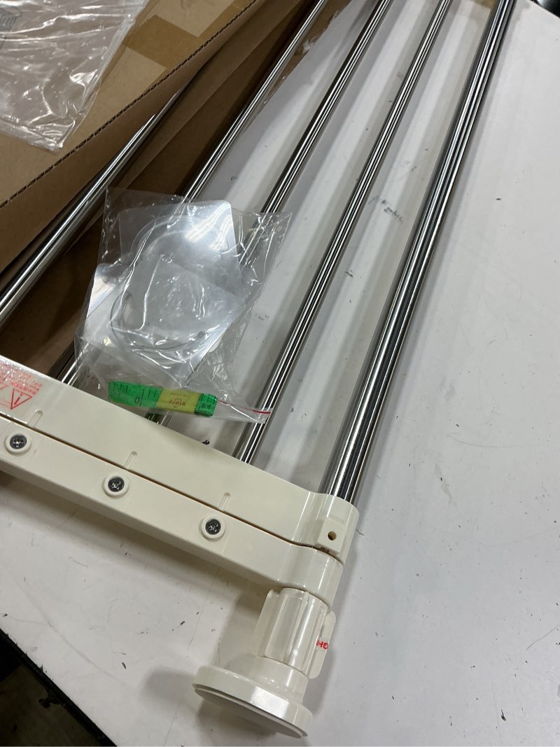 Condition photo showing Good Condition for hershii expandable shelf rod closet system heavy duty clothes hanger adjustable diy storage organizer shoe rack 29.4 - 46.25 inches ivory
