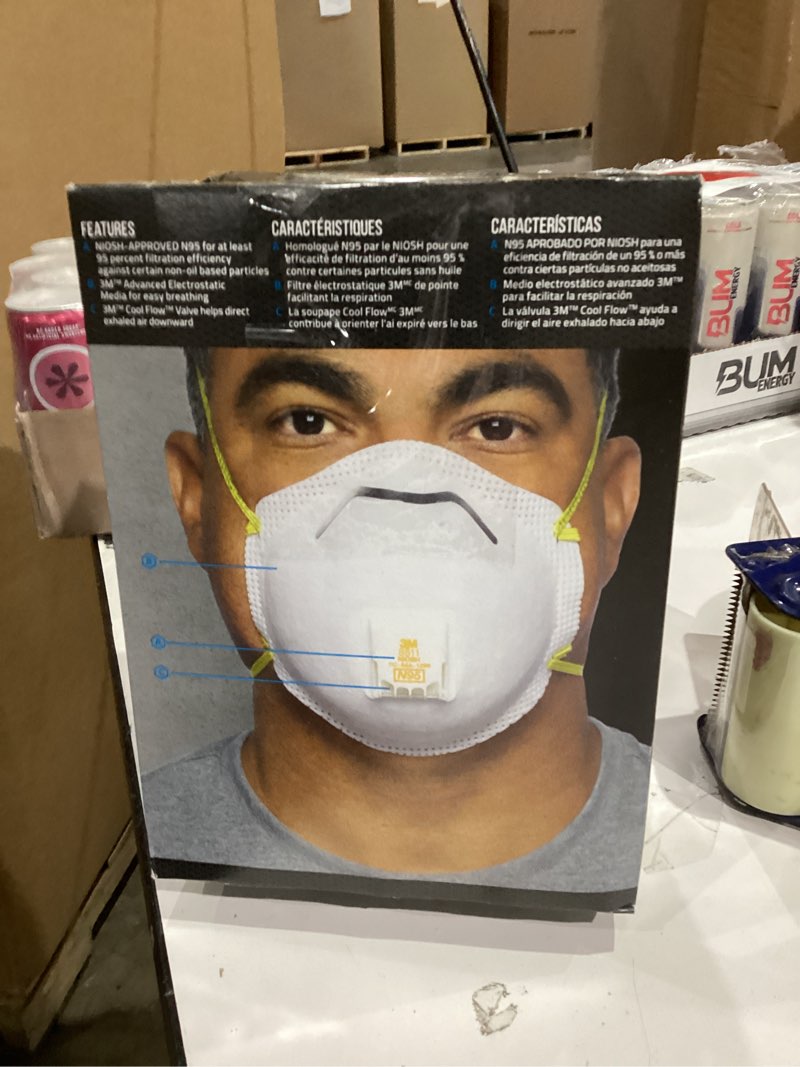 3m cool flow valve respirator 8511  n95  white  10 masks