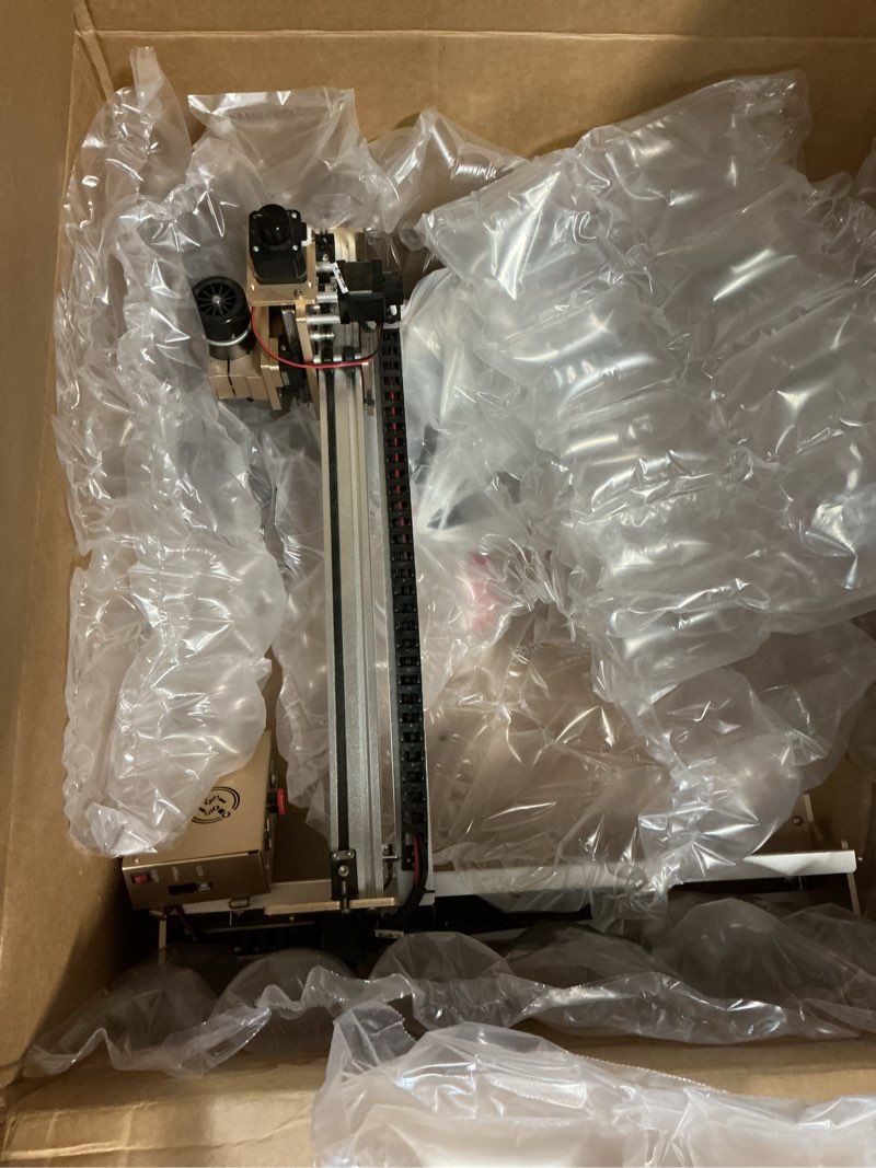Condition photo showing As Is for LUNYEE 4040 PRO CNC Router Machine, 3-Axis All-Metal with Ball Screw and Dust-Proof X/Y Axis, GRBL Control, 15.7” x 15.7” x 3.1” Working Area for Wood, Metal, Acrylic Engraving & Cutting