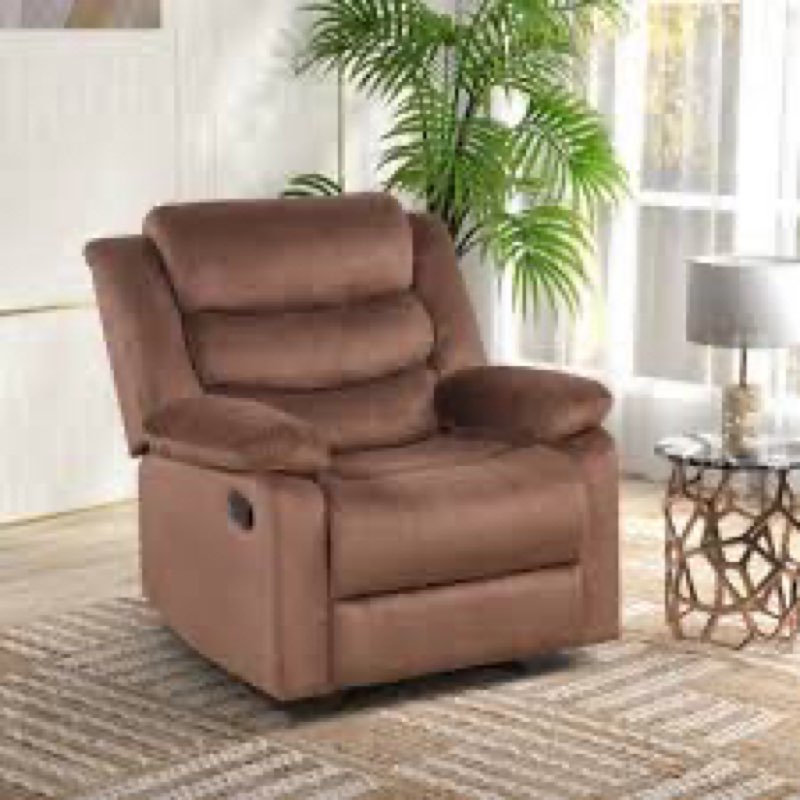 40.9'' Width Soft Velvet Living Room Recliner with Cup Holder