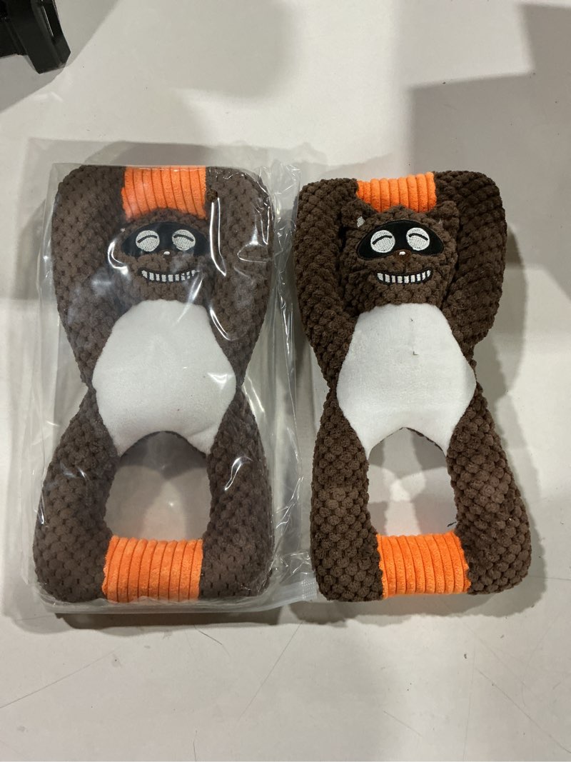 Condition photo showing Good Condition for squeaky dog chew toys for aggressive chewers, toys for large medium small breed dog, indestructible tough durable dogs toys(2pcs raccoon)