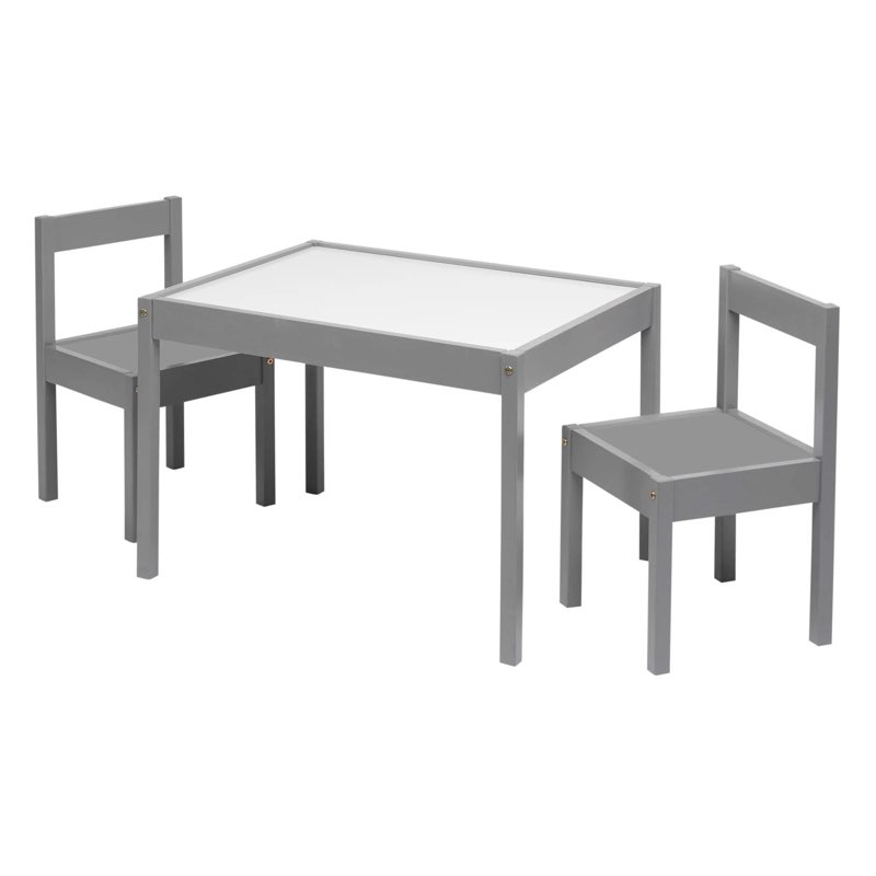 (Incomplete Set) Piece Dry Erase and Wood Activity Table and Chairs Set,