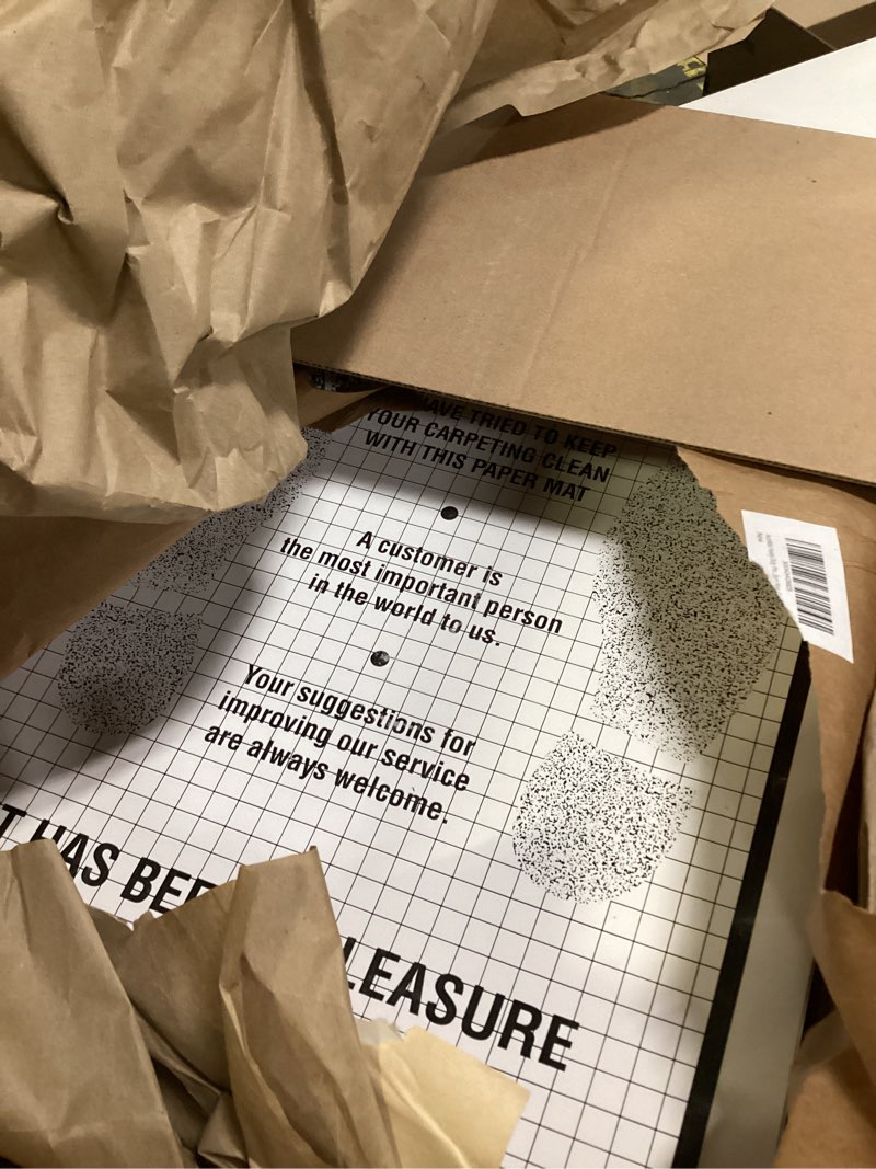 Condition photo showing Good Condition for automat heavy duty premium reinforced plastic coated disposable paper automotive floor mat (case of 100)