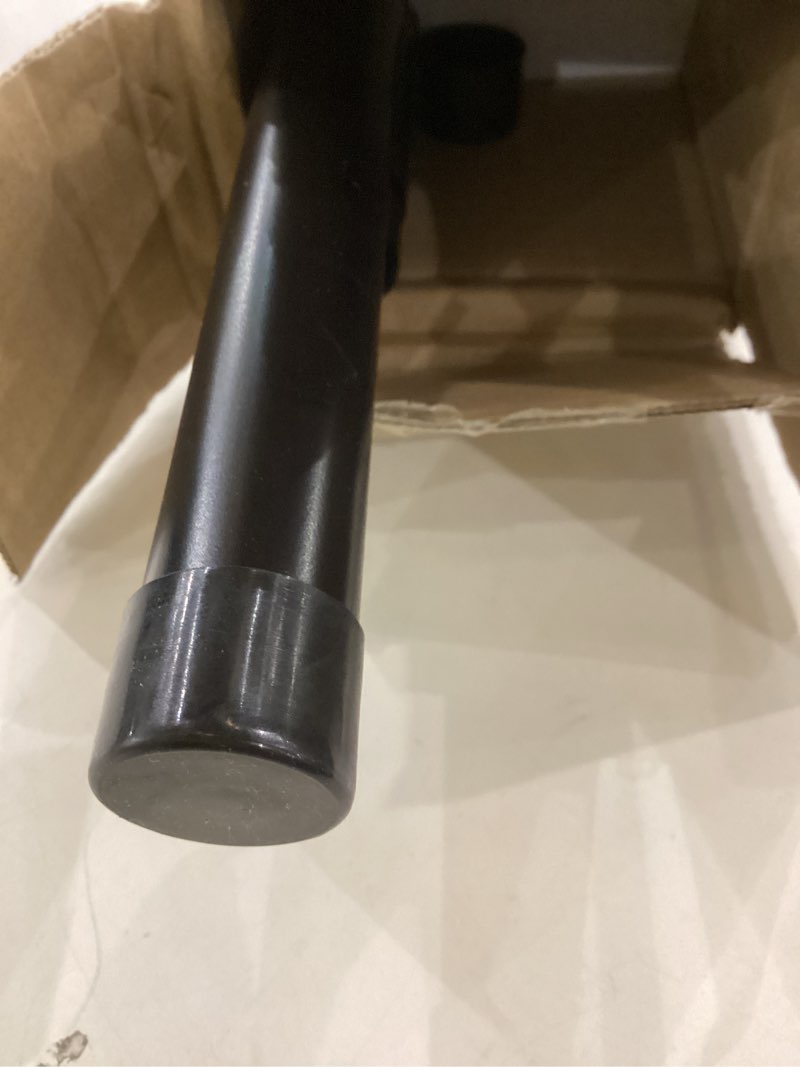 Cardiff 72-144 Inch Adjustable Curtain Rod Set, 1 Inch Diameter in Black