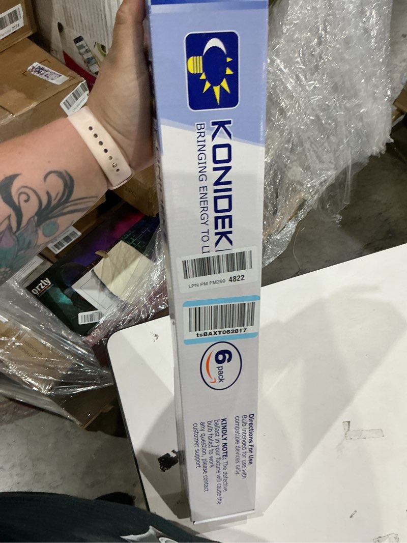 Condition photo showing New/Like New for 22 inch t5 fluorescent light bulb 14 watt f14t5/ww compatible with sylvania satco philips ge under cabinet lamp light 3000k warm white 800 lumen g5 base 6 count