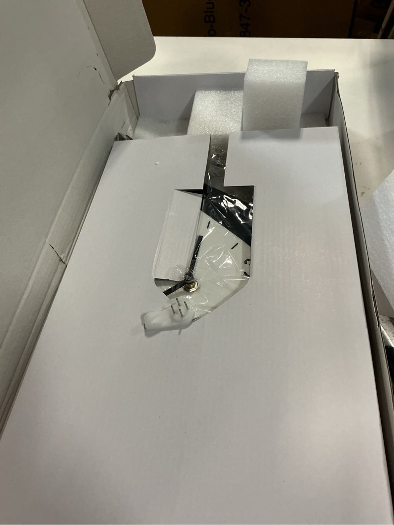 Condition photo showing As Is for Water Drop Clock Modern Wall Clock Black Wall Clock White Teardrop Design Clock(Water Drop-2)