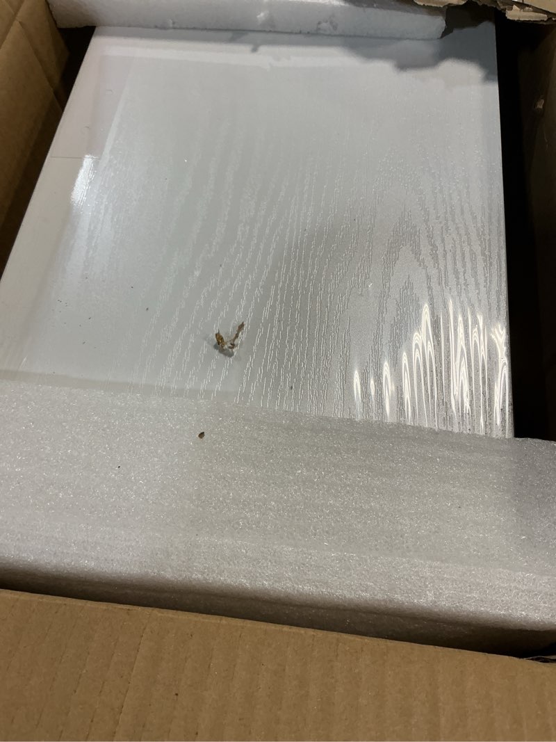 Condition photo showing Good Condition for bayka floating shelves, 48 inches long heavy duty wall mounted rustic wood shelves for bathroom, bedroom, living room, kitchen, office, hanging shelf for books/storage/decor(white,set of 2) c. white - modern minimalist style 48inches