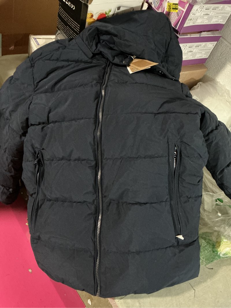 Condition photo showing Good Condition for wantdo men's windproof puffer jacket warm winter coat thicken parka jacket with removable hood (regular and big size) medium navy