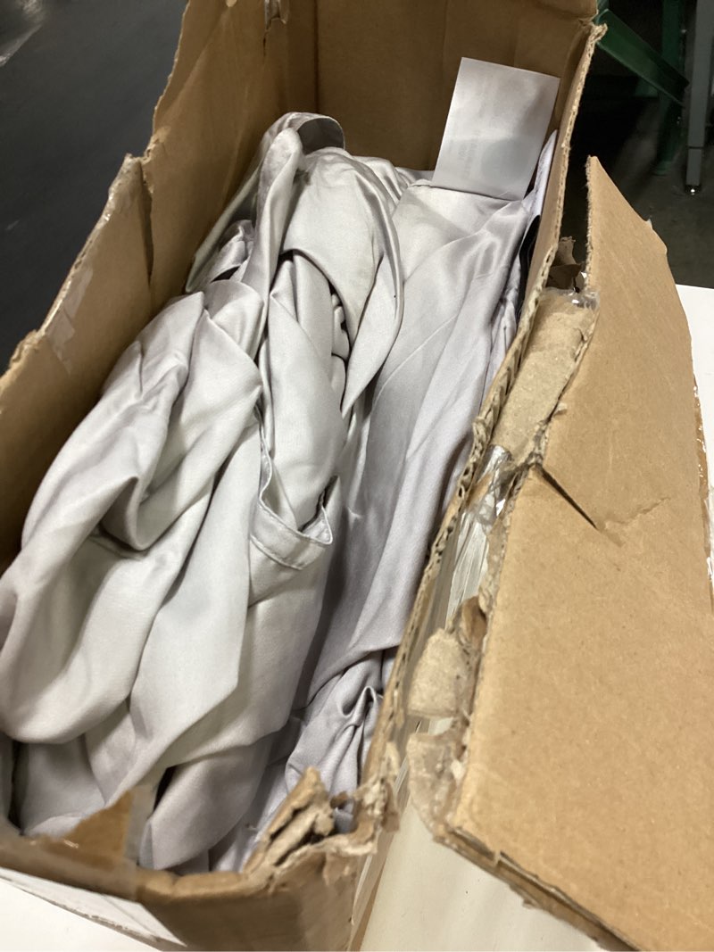 Condition photo showing As Is for accuratex duvet insert king comforter - 400gsm fluffy down alternative fill hotel collection heavyweight comforter,soft warm thick duvet for winter, 8 corner tabs - machine washable,white,104x90 white king