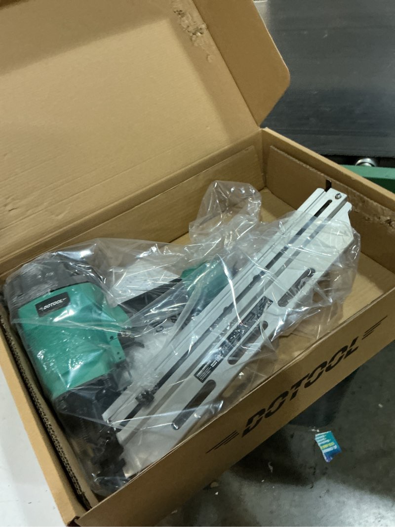 Condition photo showing Good Condition for dotool framing nail gun 21 degree 2-inch to 3-1/2-inch with tool-less depth adjustment pneumatic framing nailer air nail gun for wall sheathing, siding mount