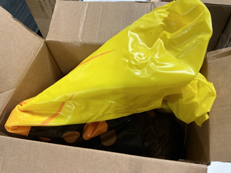 Condition photo showing Good Condition for get ready for summer fun with poolcandy's inflatable sunflower island pool float - perfect for parties and relaxation. the ultimate swimming pool inflatable toy.