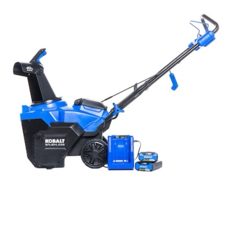 kobalt gen4 40-volt 21-in single-stage push battery snow blower (charger included)  no battery