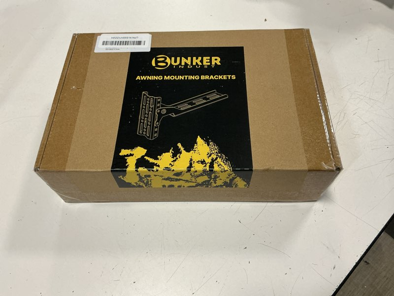 Condition photo showing New/Like New for bunker indust 3 pcs awning mounting brackets for car roof rack, heavy duty l-shaped mount brackets fit for vehicle 180 awning / 270 awning / shower awning