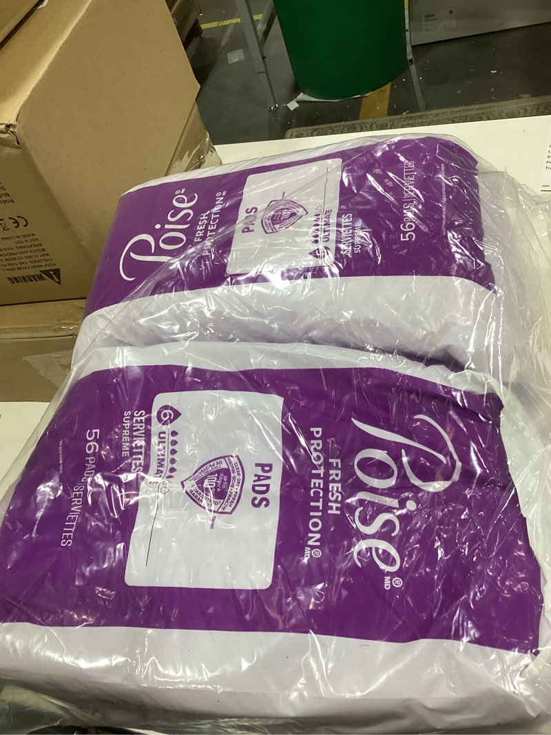 Condition photo showing New/Like New for Poise Incontinence & Postpartum Pads for Bladder Leaks, 6 Drop Ultimate Absorbency, Regular Length, 112 Count, Packaging May Vary Regular 112