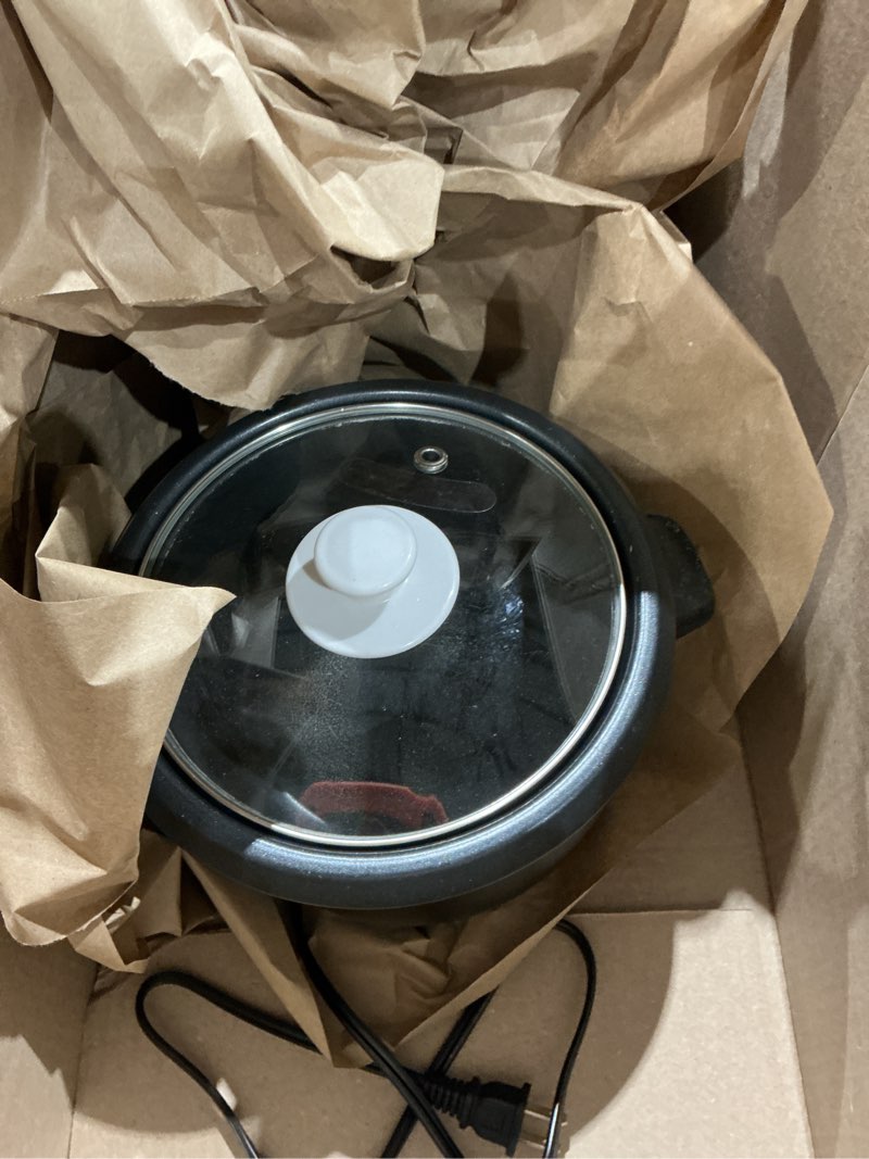 Condition photo showing As Is for elite gourmet erc006ss 6-cup electric rice cooker with 304 surgical grade stainless steel inner pot, makes soups, stews, porridges, grains and cereals, 6 cup (3 cups uncooked), black