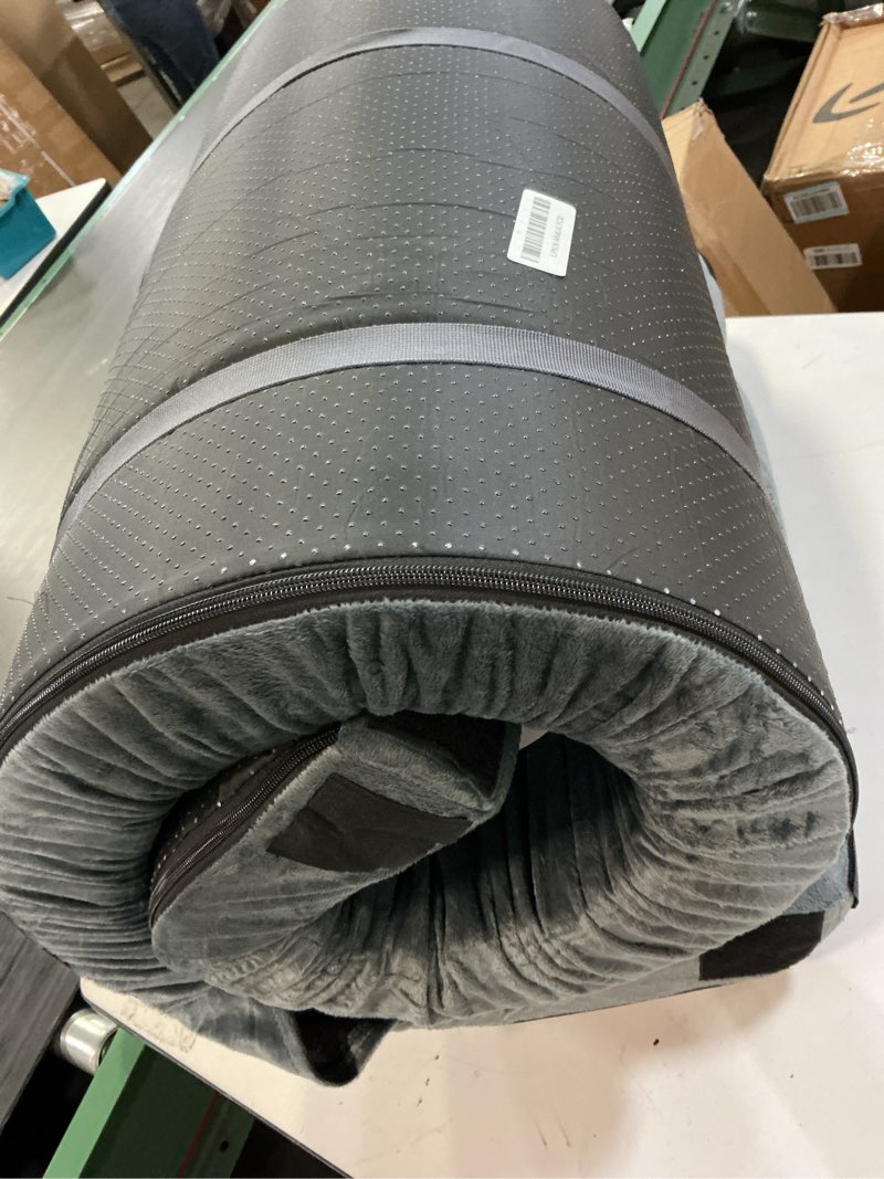 Condition photo showing Good Condition for CYMULA Memory Foam Camping Mattress Pad, CertiPUR-US Sleeping Mat, Portable Roll Up Mattress for Adults, Camping Bed Pads for Sleepover, Car Bed with Travel Bag Grey Small Single/Cot-72x24x3 IN
