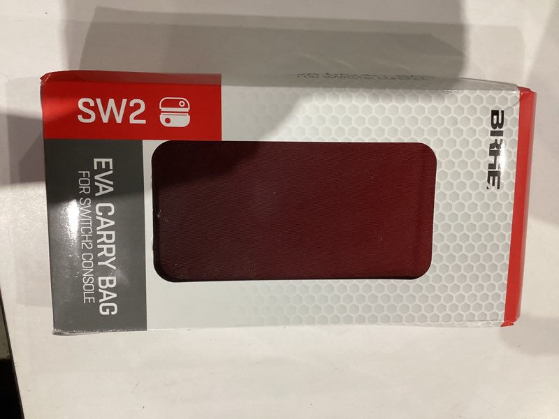 Condition photo showing New/Like New for BRHE Switch 2 Carry Case Compatible with Nintendo Switch 2 Console,Large Capacity Switch 2 Case, Portable Hard Travel Bag for Switch 2 Console & Accessories, 30 Game Card Slots (Black Red Gradient)