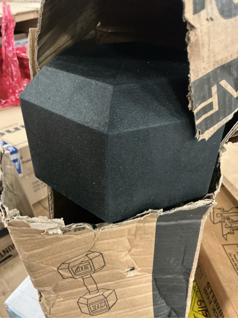 Condition photo showing New/Like New for cap barbell  30lb rubber hex dumbbell  single 2 pack