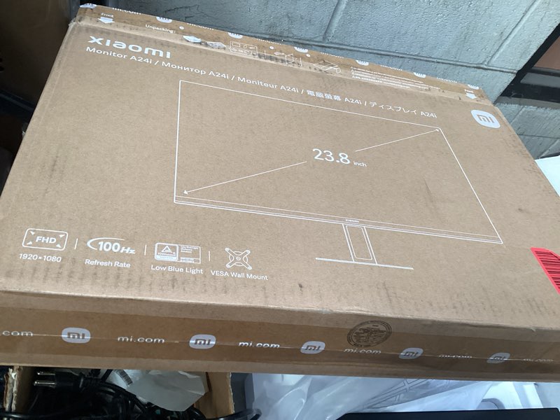 Condition photo showing New/Like New for xiaomi a24i 24 inch monitor, 100hz high refresh rate, ips hard screen, 7.5mm ultra-slim body, 1080p fhd resolution, ??<2 factory color calibration for each screen, dp 1.4 supported and easy mounting 24in, 100hz, ultra-slim