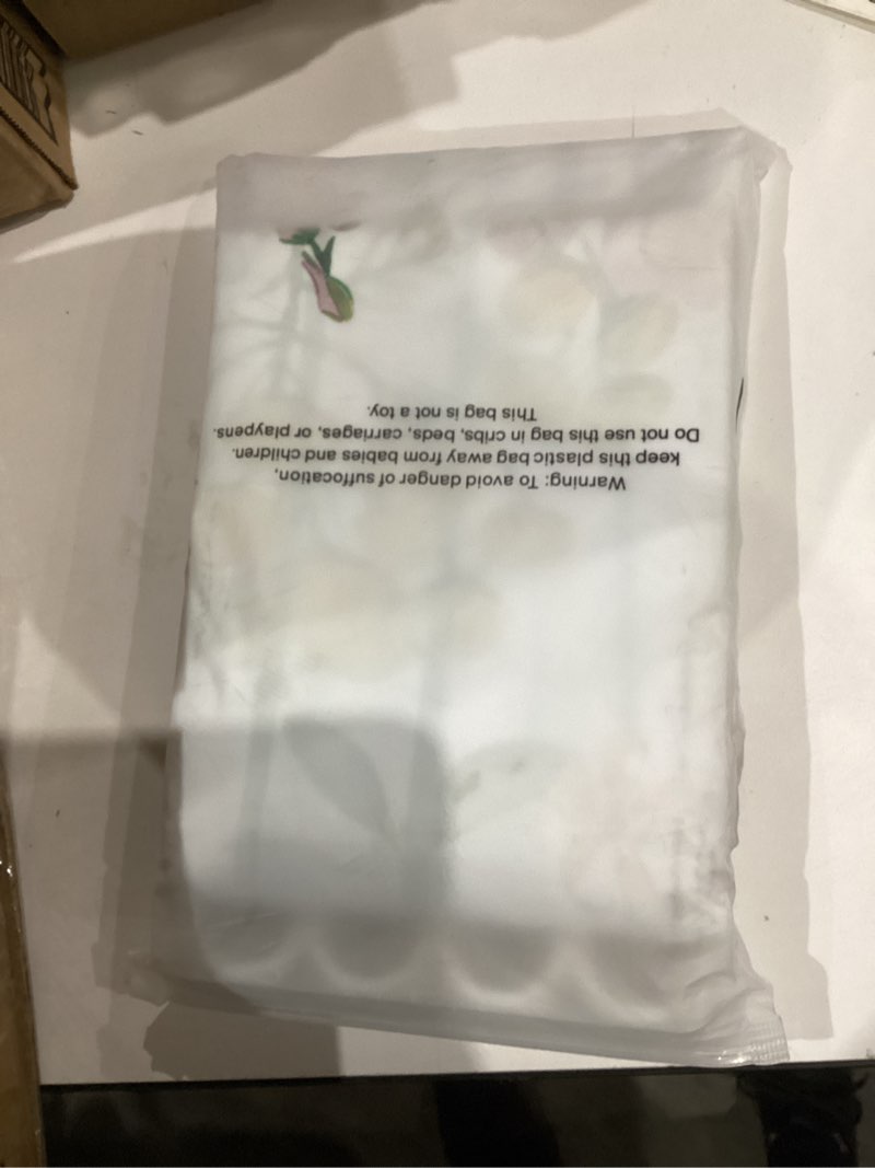 Condition photo showing New/Like New for LIVILAN Floral Shower Curtain for Bathroom - Colorful Butterfly Flowered Plant Wildflower Shower Curtain with Hooks, Machine Washable, 72''Wx72''H Spring Colorful 72"W x 72"L (Pack of 1)