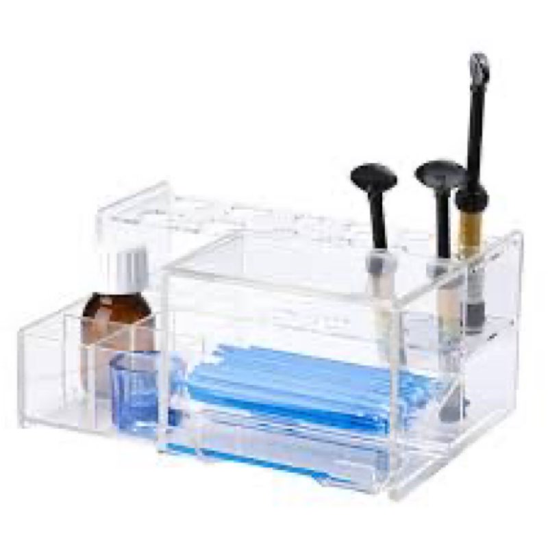 LVCHEN Dental Composite Organizer - Multi-Function Acrylic Organizer for Resin Adhesive Syringes Den