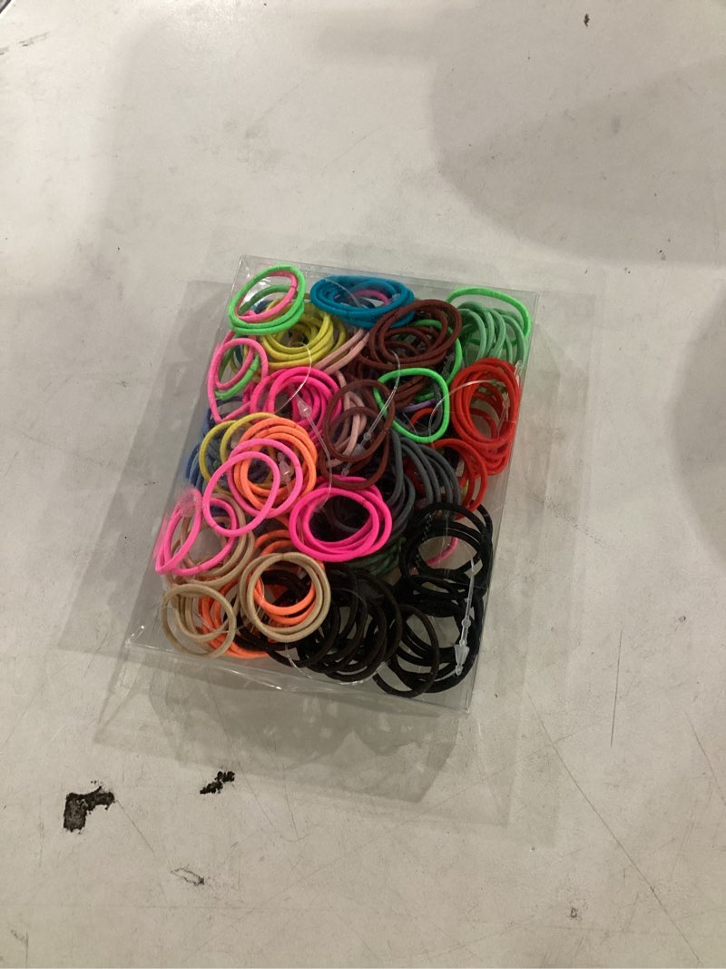 Condition photo showing Good Condition for 200pcs small hair ties,no crease baby hair ties,elastic hair ponytail holder hair accessories for baby girls infants toddlers kids 200pcs/20colors