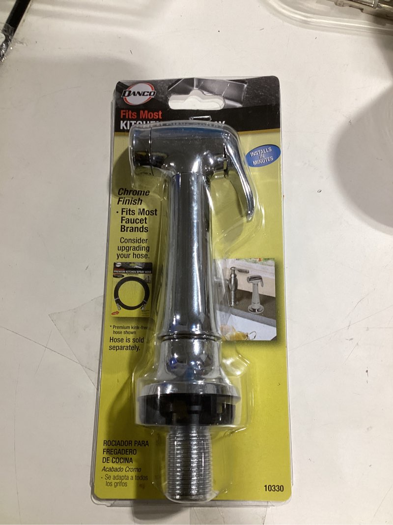 Condition photo showing As Is for danco brushed nickel faucet side spray head
