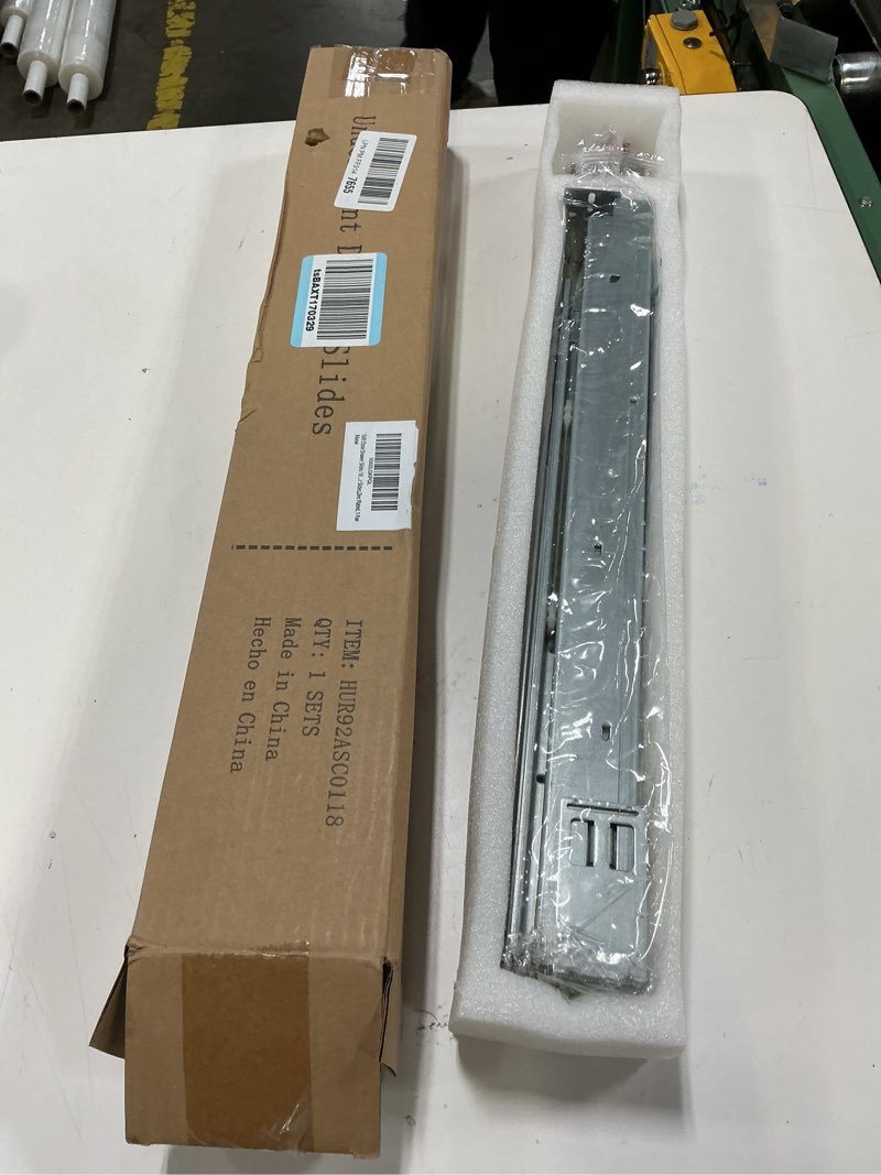 Condition photo showing New/Like New for full extension undermount drawer slides 18 inch (1 pair), soft close concealed drawer runners, come with mounting screws and brackets 18 inch 1