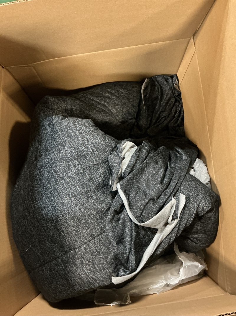 Condition photo showing Good Condition for Bedsure California King Comforter Set - Cooling and Warm Bed Set, Charcoal Black Reversible Bedding for All Season, 3 Pieces, 1 California King Size Comforter (104"x96") and 2 Pillow Cases (20"x36") California King 03 - Charcoal Black - Cooling