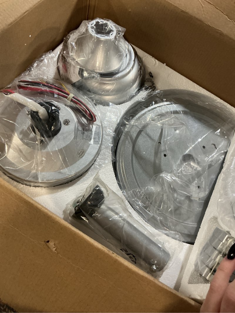 Condition photo showing Good Condition for depuley 42-inch ceiling fan with light: brushed nickel ceiling fans with 5 blades dual finish reversible - farmhouse ceiling fan with remote control noiseless for living room outdoor patios brushed nickle 42 inch
