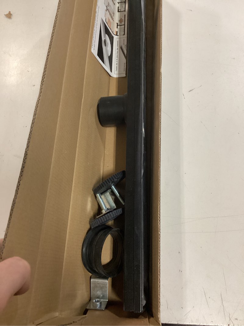 Condition photo showing Good Condition for webang 24 inch linear shower drain rectangular floor drain with accessories reversible 2-in-1 cover tile insert grate removable sus304 stainless steel cupc certified matte black matte black 24 inch