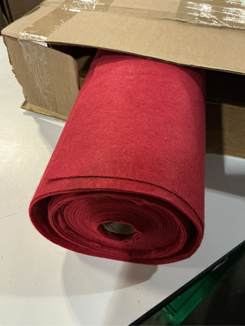 Condition photo showing Good Condition for red aisle runners wedding accessories aisle runner carpet rugs for step and repeat display, ceremony parties and events indoor or outdoor decoration 36 inch wide x50 feet long 3x50 feet red