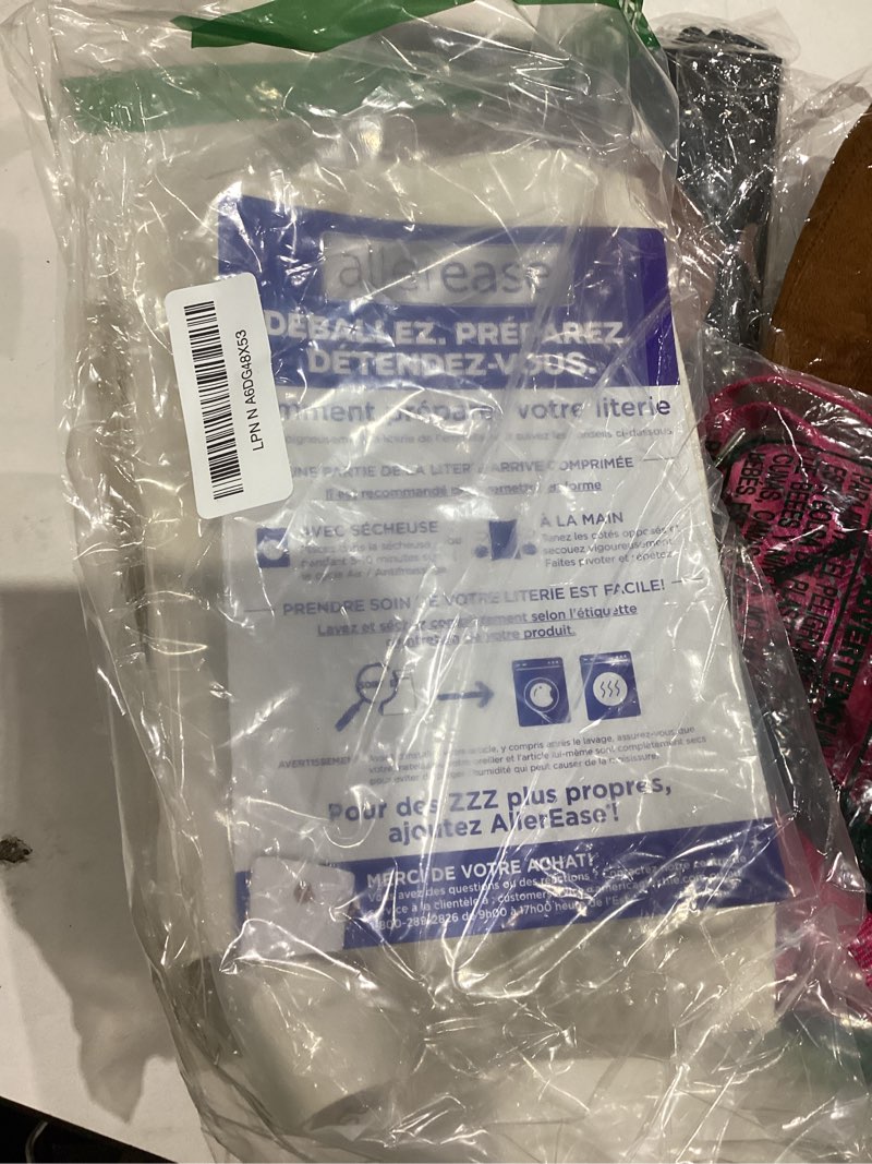 Condition photo showing As Is for AllerEase Organically Grown Soft Cotton Allergy Defense Zippered Pillow Protector- Standard/Queen- 2 Pack