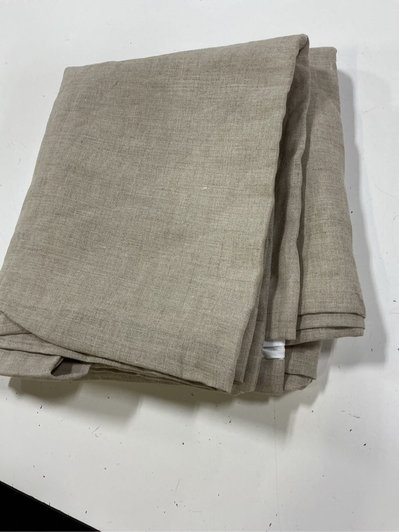 Condition photo showing Good Condition for european linen curtain, 48x84, dark flax