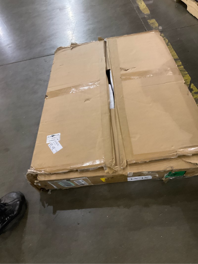 Condition photo showing As Is for Agilestic Electric Standing Desk, L-Shaped 59 Inches Height Adjustable Desk, Sit and Stand up for Work Office Home, Ergonomic Rising Computer Table for Home Office with Splice Board, Rustic Brown Rustic Brown 59 x 35 Wide