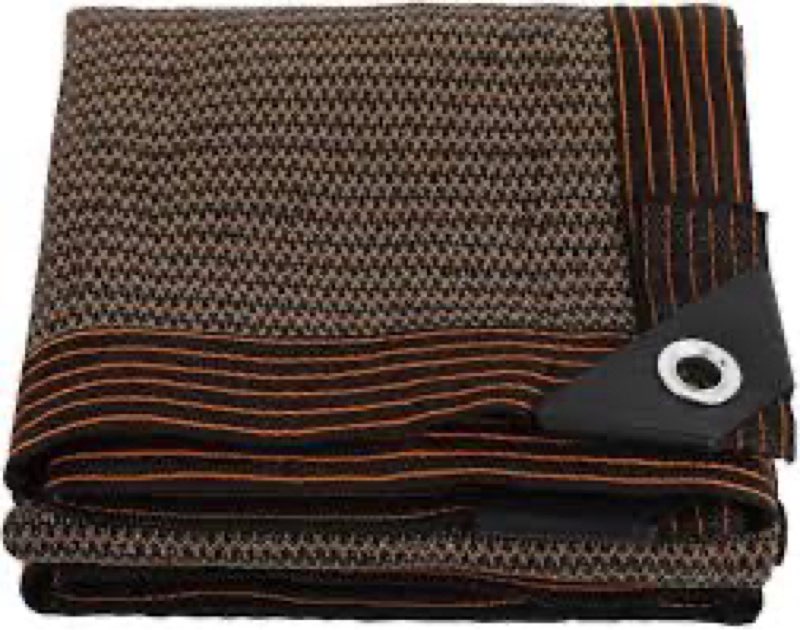 brown shade cloth cover 90% shading sun shade net 3.3x9.9ft 6.6x65.6ft 13x49.2ft 19.7x19.7ft mesh tarp for plant cover, greenhouse, patio, tomatoes, chicken coop, barn (color : brown, size : 3 “x2”