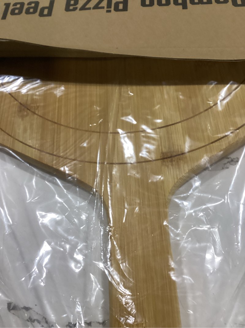 Condition photo showing New/Like New for Luvan Pizza Peel,12in Natural Bamboo Wooden Pizza Paddle Spatula Pizza Peel Board Cutting Board for Oven,Baking Homemade Bread 12in Wooden Pizza Peel