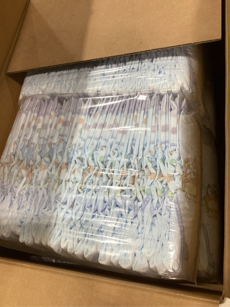 Condition photo showing New/Like New for luvs diapers - size 6, 144 count, bluey platinum protection baby diaper size 6 144