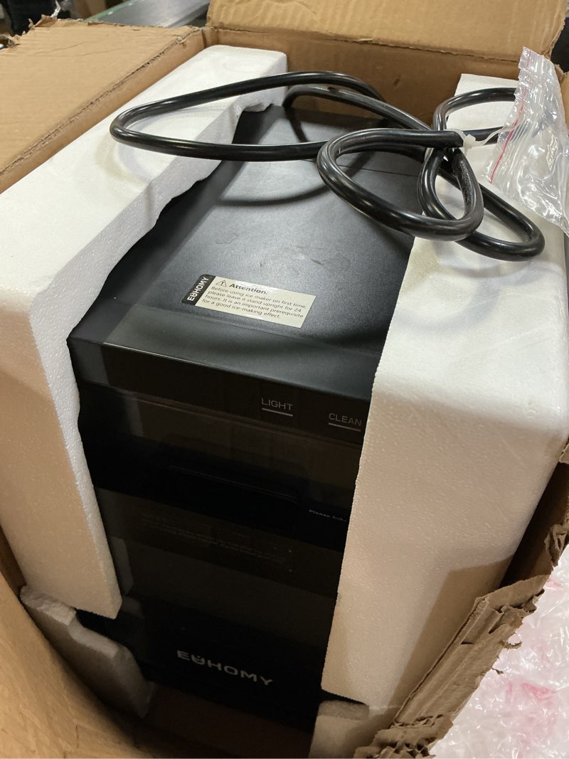 Condition photo showing Good Condition for euhomy nugget ice maker countertop, 40lbs/24h pebble ice maker machine, self-cleaning countertop sonic ice makers with ice scoop&basket, pellet ice maker machine for home/kitchen/office black