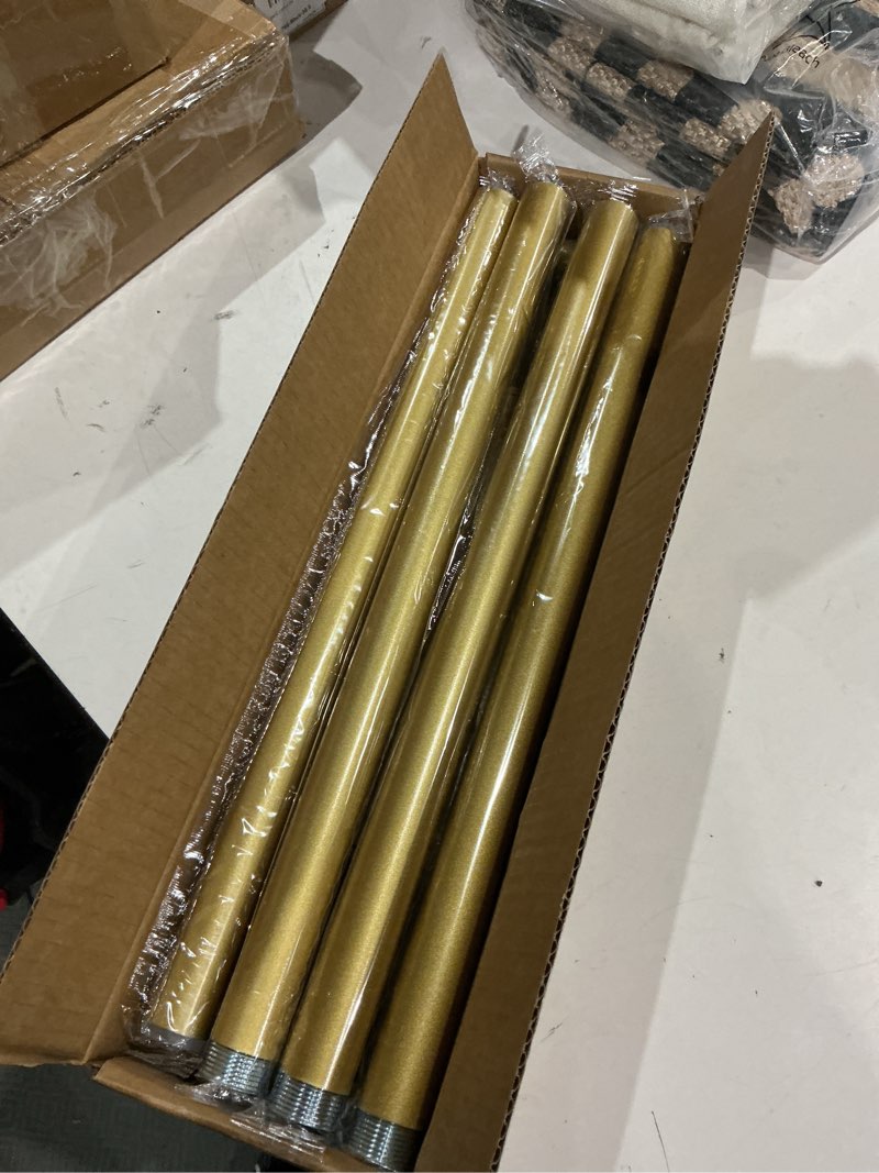 Condition photo showing Good Condition for lootkell gold wrap around curtain rods for windows 48-84 inch adjustable | blackout window curtain rod, heavy duty metal rod, french return, room darkening, fits bedroom, living room, kitchen, patio