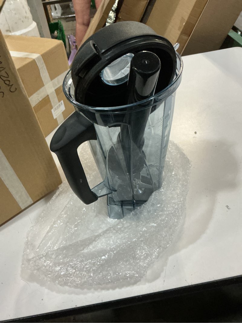 Condition photo showing Good Condition for blender pitcher 64oz, with classic tamper,compatible with 5200 5000 7500 pro500 vita-prep vm0101 vm0102 vm0103 vm0197 e310 320 explorian/commercial series etc blender, 10 year warranty 64oz pitcher with tamper