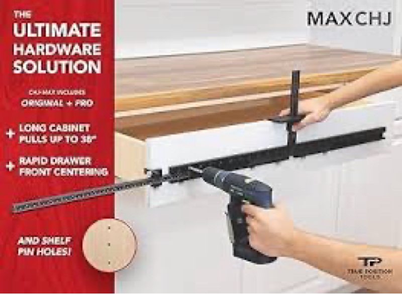Extended Cabinet Hardware Jig Kit, 32-inch & 16-inch Detachable MAX Cabinet Handle Jig with Auto Cen