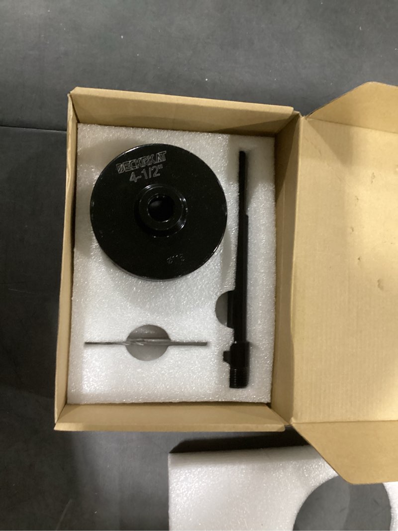 Condition photo showing Good Condition for deckrkat 4-1/2" concrete hole saw kit,electroplated black quenching tech,heavy-duty thickened alloy teeth,sds plus shank & 2 center bits for concrete,brick,stone. (115mm)4-1/2"