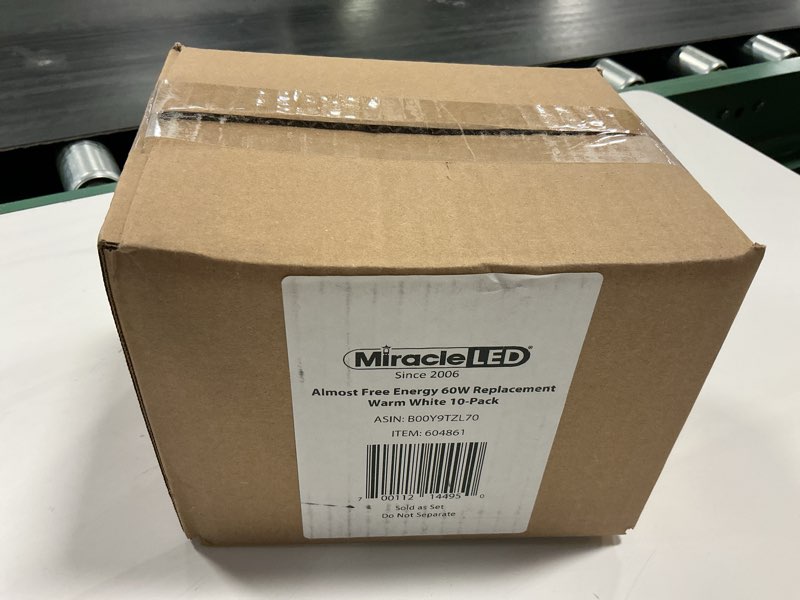 Condition photo showing New/Like New for Miracle LED 604861 Almost Free Energy, 10 Pack, Replaces 60W, Warm White Bulb